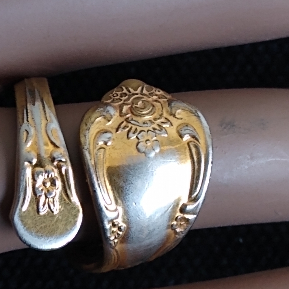 Vintage WMA Rogers Oneida LTD Sterling Spoon Ring.